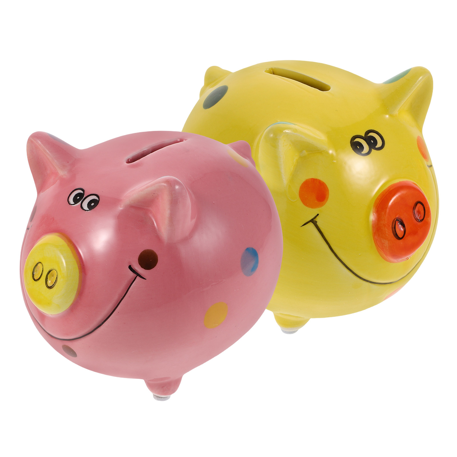 Kids Education Savings - 2 sztuki kolorowych, ceramicznych skarbonek w
