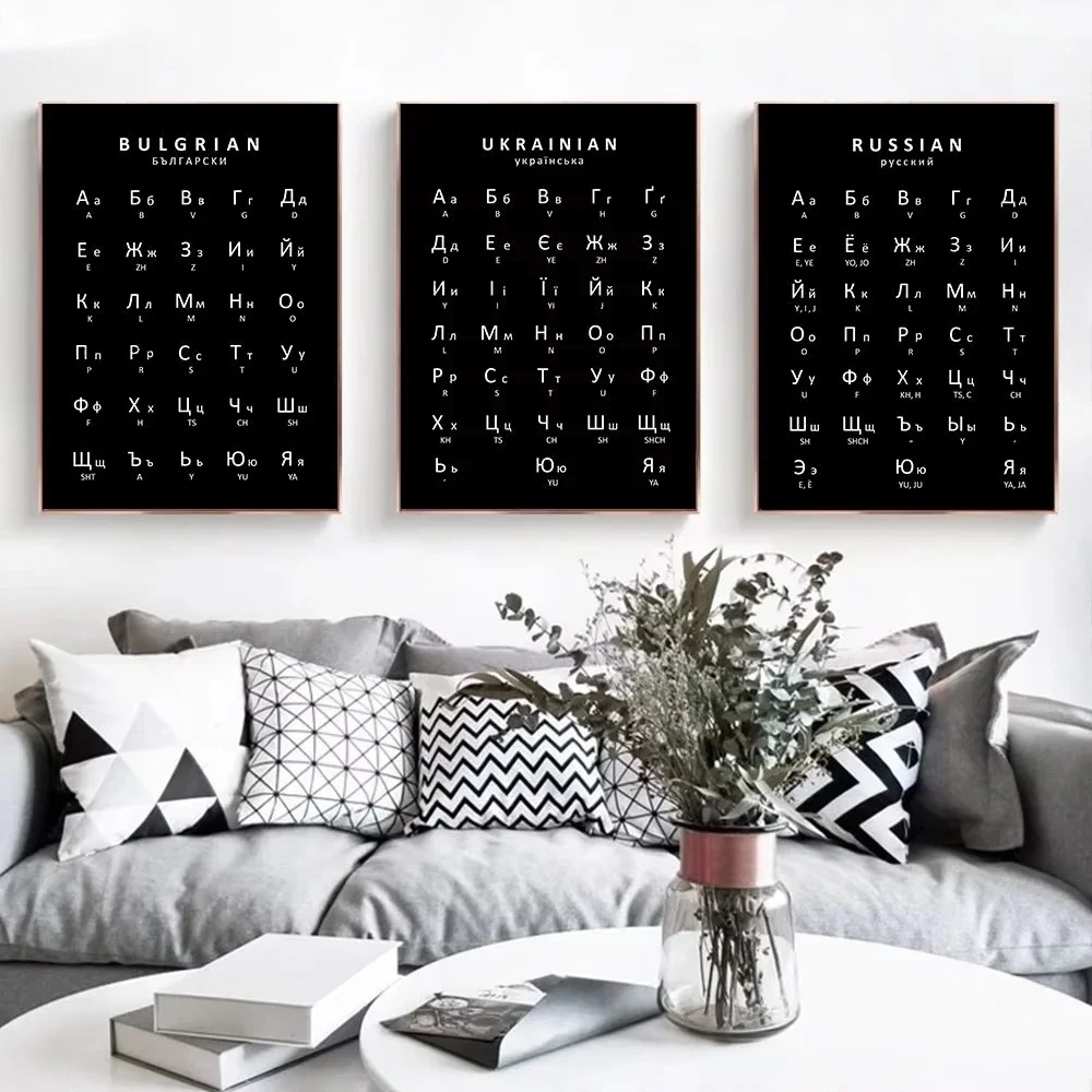 Plakat Alfabet Rosyjski Ukraiń – Kids Education Charts recenzja i cena